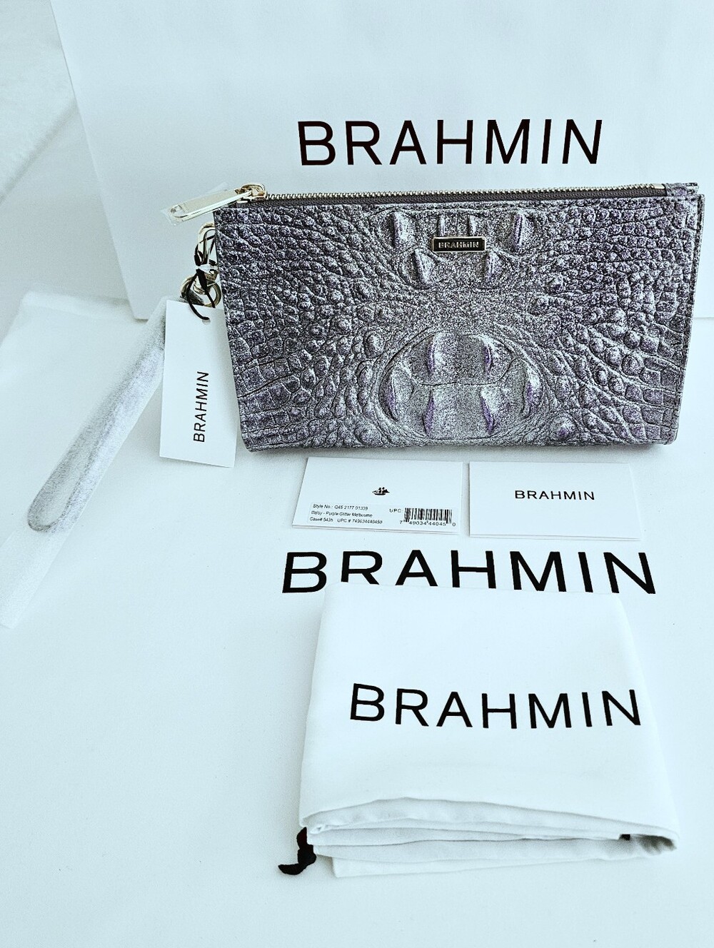 NWT Brahmin PURPLE GLITTER Daisy